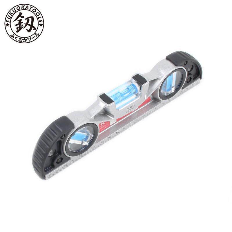 釰准230mmFO福冈工具水平尺高精度水仪铸铝防平摔平衡尺靠尺可击