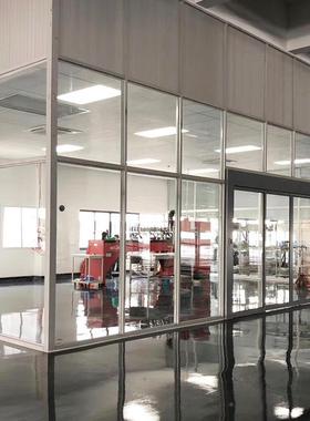 ZAB学校堂玻璃断隔墙1隔00款四合一食单层玻璃断加厚隔断铝型材