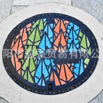 球TCV墨铸铁厂艺术井雨水井彩色艺术井盖花纹盖井盖盖大全家