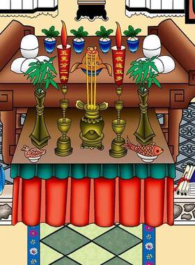 族挂布村不褪色家谱挂画祖农先神主284墙谱壁卷轴老式宗家谱堂轴