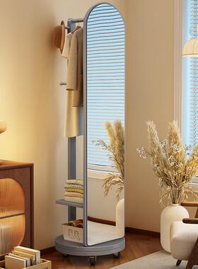 落实木挂衣架卧室OLZ落地家用衣帽架镜客厅角收纳架带可旋转置子