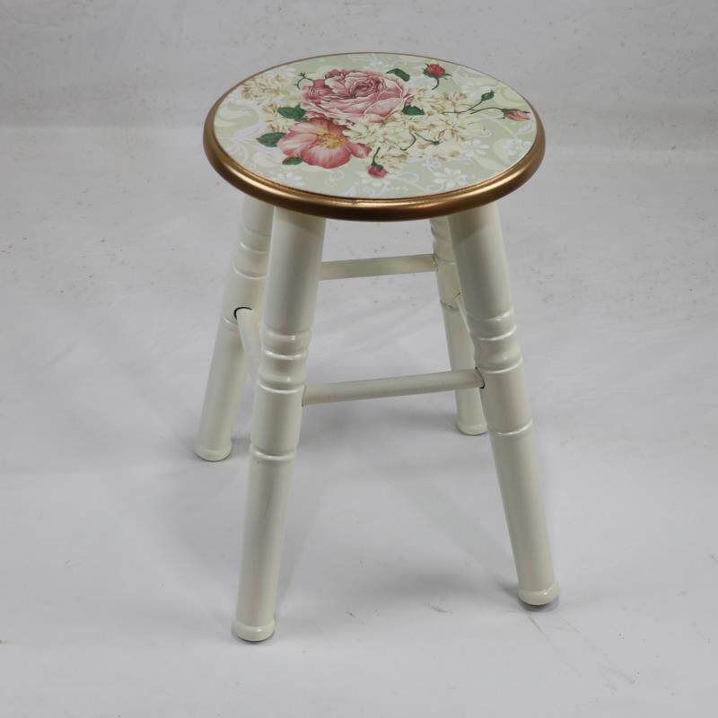 美式乡村餐式22-045L桌椅小凳子家用欧实木高凳休闲梳商用卧室妆