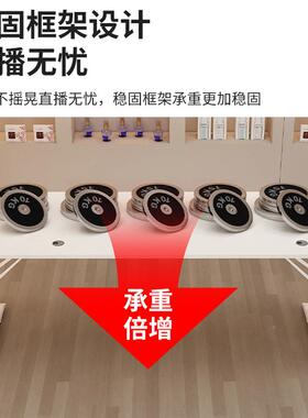 直播桌主播ff-55用移双人电竞桌网红带货展降示台可动可升电脑子