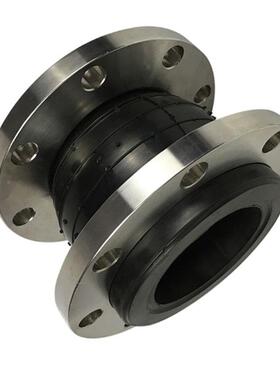 派瑞橡胶软连接大口JVW1径橡接头DN600翻边橡胶胶软接头避震喉