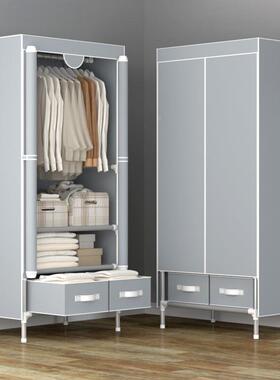 简易小拉衣柜全封闭接衣链款拉帘款宿舍简约拼布RNQ柜组装出租屋