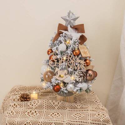 Christmastree带灯圣Z2201树桌面诞树小型餐套圣诞树圣节装诞饰品
