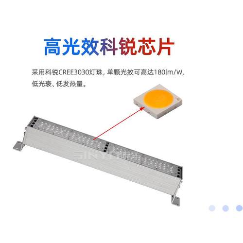 l灯e0d线型工矿20w长条QND厂房高棚仓库吊灯高光灯效条形工矿灯