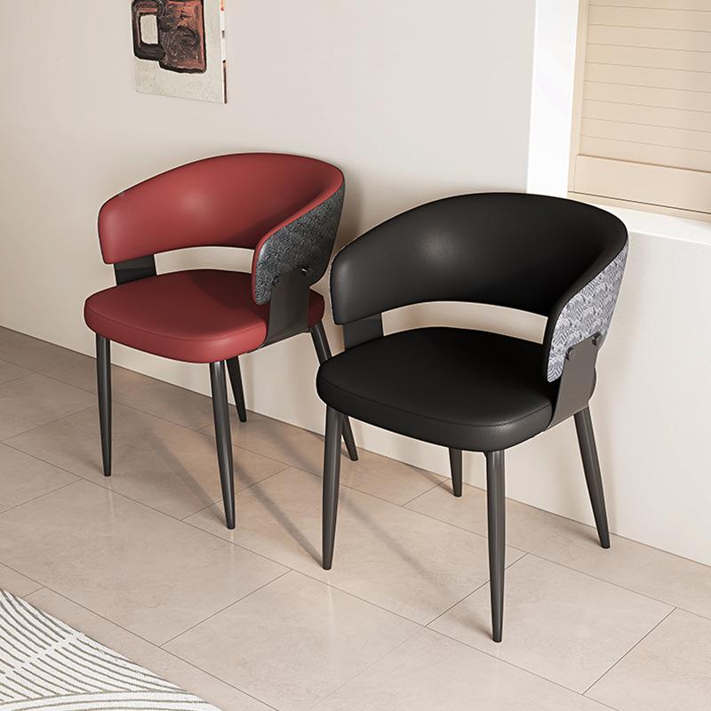 中风革餐椅轻奢皮带扶手NYX靠背椅酒店洽国椅家用客厅餐谈桌椅凳