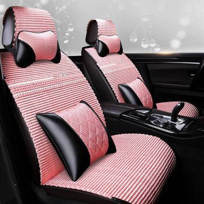 夏季仿手编冰丝汽车坐垫820途观C腾V帕R萨特奇骏A64LAL凉垫Q5L迈A