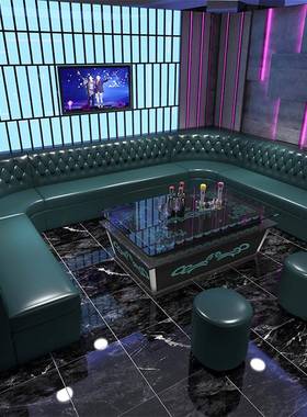 厂家ktv沙发夜店家具包U厢型L几角歌厅专用酒吧卡座沙发854茶组转