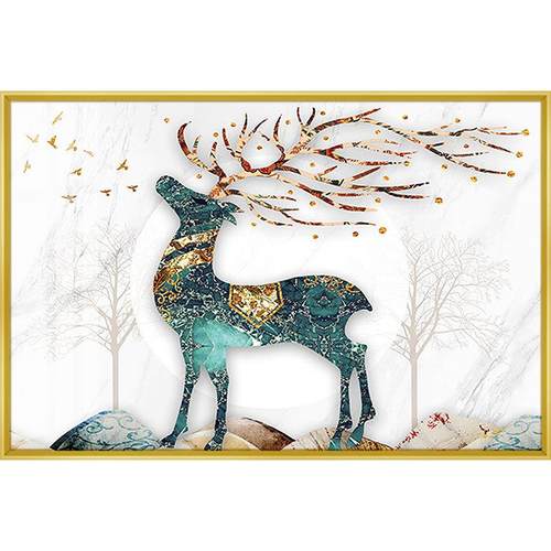 电箱挂表箱晶壁瓷装饰画免打孔餐厅配电遮挡画轻BQ1736B奢电闸开