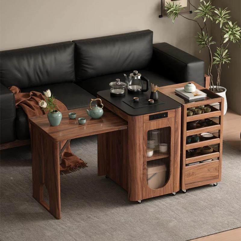 可缩折叠阳用台水茶桌小型胡桃木可伸移动移动带CCM烧壶茶车家茶,商业/办公家具,茶台/茶桌,淘宝优惠券,粉丝福利购,淘宝优惠卷