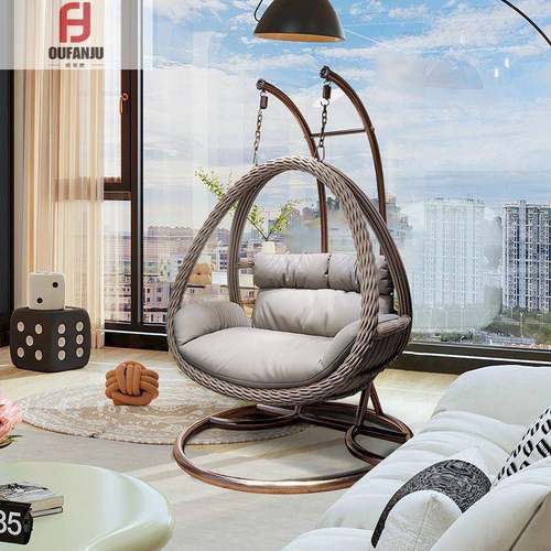 户外吊篮摇椅家双庭院摇篮藤椅HLT秋千鸟人巢室吊床阳台内懒用人