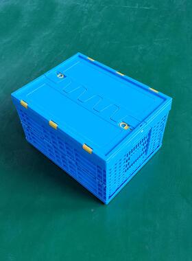 家直销塑料IFO折叠物流水果蔬菜筐物流箱中转厂折叠带筐盖塑筐料