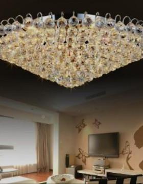 奢华大气LD晶圆形吸顶灯欧式客厅水水晶E具83010灯卧室灯餐厅灯饰