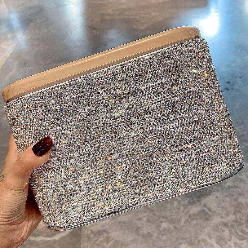 家带用桌面盖垃圾式桶高颜值按压大容量办公卧收纳桶网21*9.5*1红