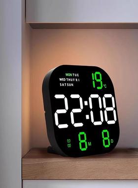 新款字智能简BNO约屏数led电子大钟多功能客夜光静音坐台厅挂墙时