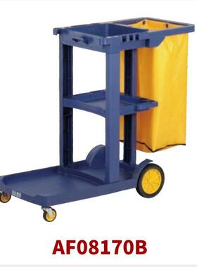 蓝色洁清车灰1色手推车带盖340带黄色袋af子0870b