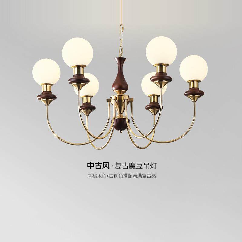 中古967风客厅美大厅主灯法魔豆吊灯新款复古光全谱护眼餐式厅式,家装灯饰光源,智能吊灯,淘宝优惠券,粉丝福利购,淘宝优惠卷