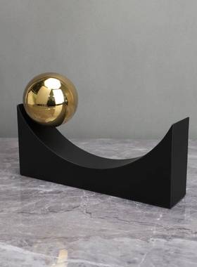 欧式金属几何含球艺术摆样客板房售楼部厅玄LYP关电视件家柜居装