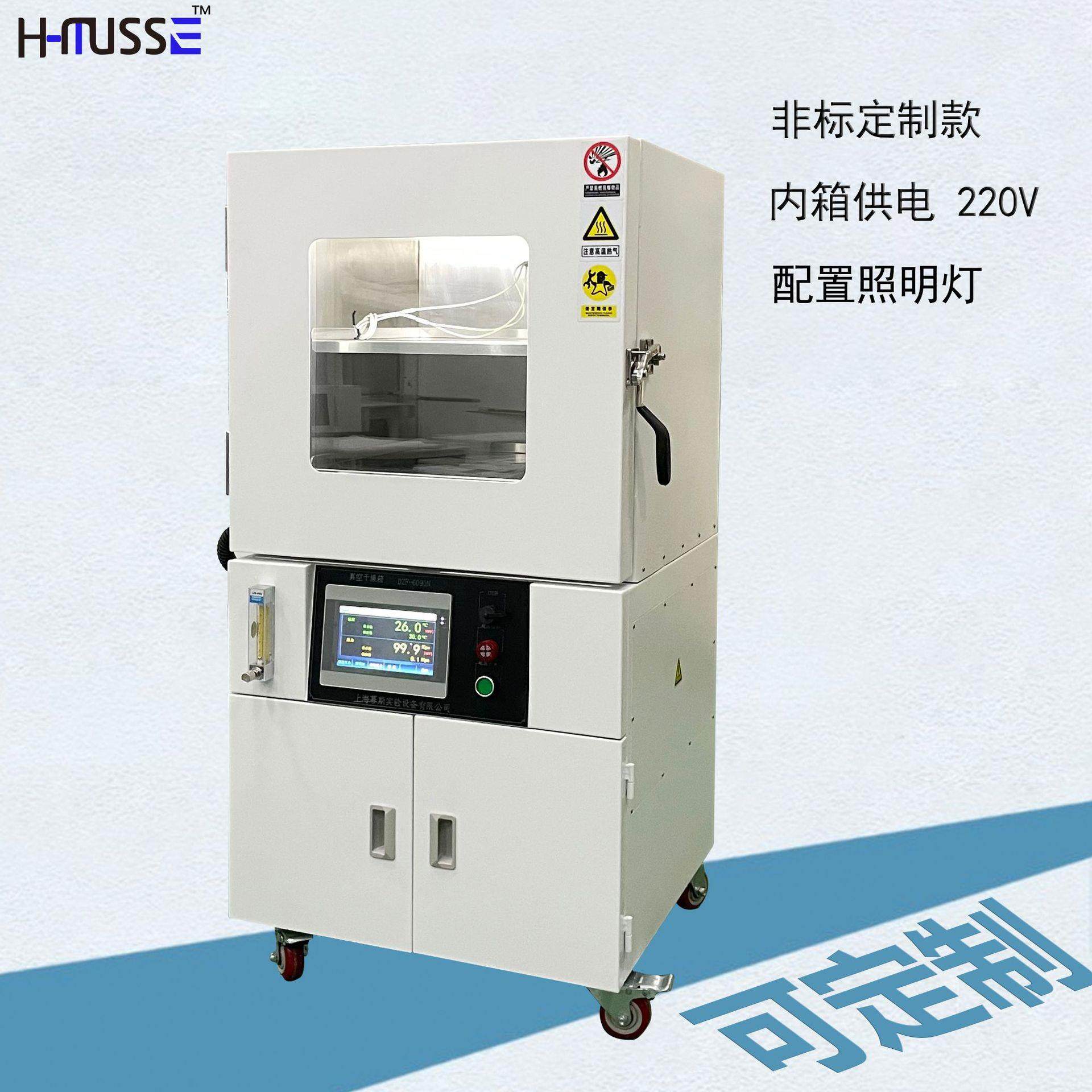 真空烘箱干燥箱充氮气真空烤箱全自动程序控制内置220V电源供电