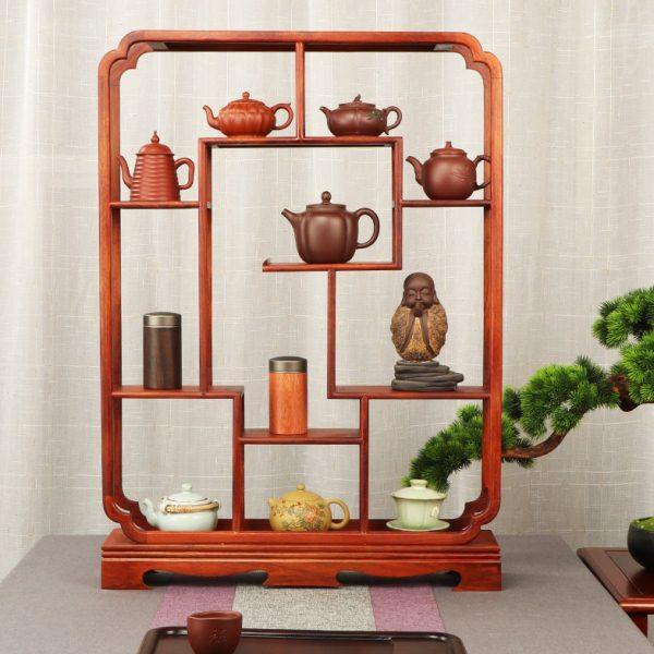 博古架多宝阁桌面收纳茶壶展示架实木中式仿古架摆件紫砂壶置物架,住宅家具,多宝格/博古架,淘宝优惠券,粉丝福利购,淘宝优惠卷