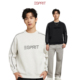 ESPRIT 埃斯普利特宽松长袖 圆领灰色字母烫钻印花撞色休闲男卫衣