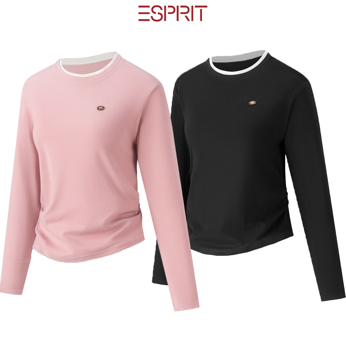 ESPRIT/埃斯普利特假两件长袖T恤