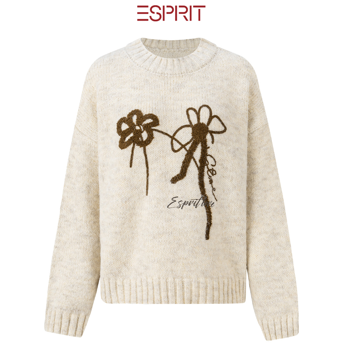 ESPRIT韩式蝴蝶结刺绣毛衣