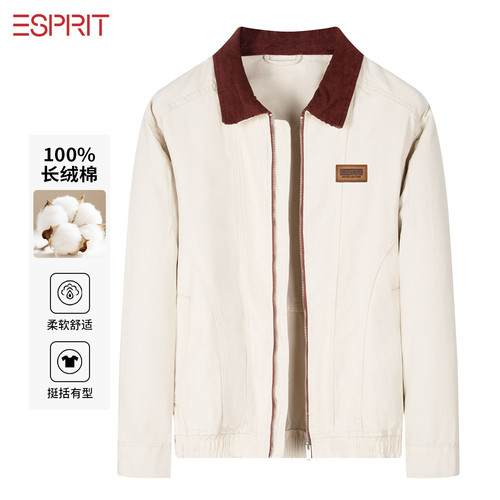 ESPRIT水洗牛仔灯芯绒领夹克男款