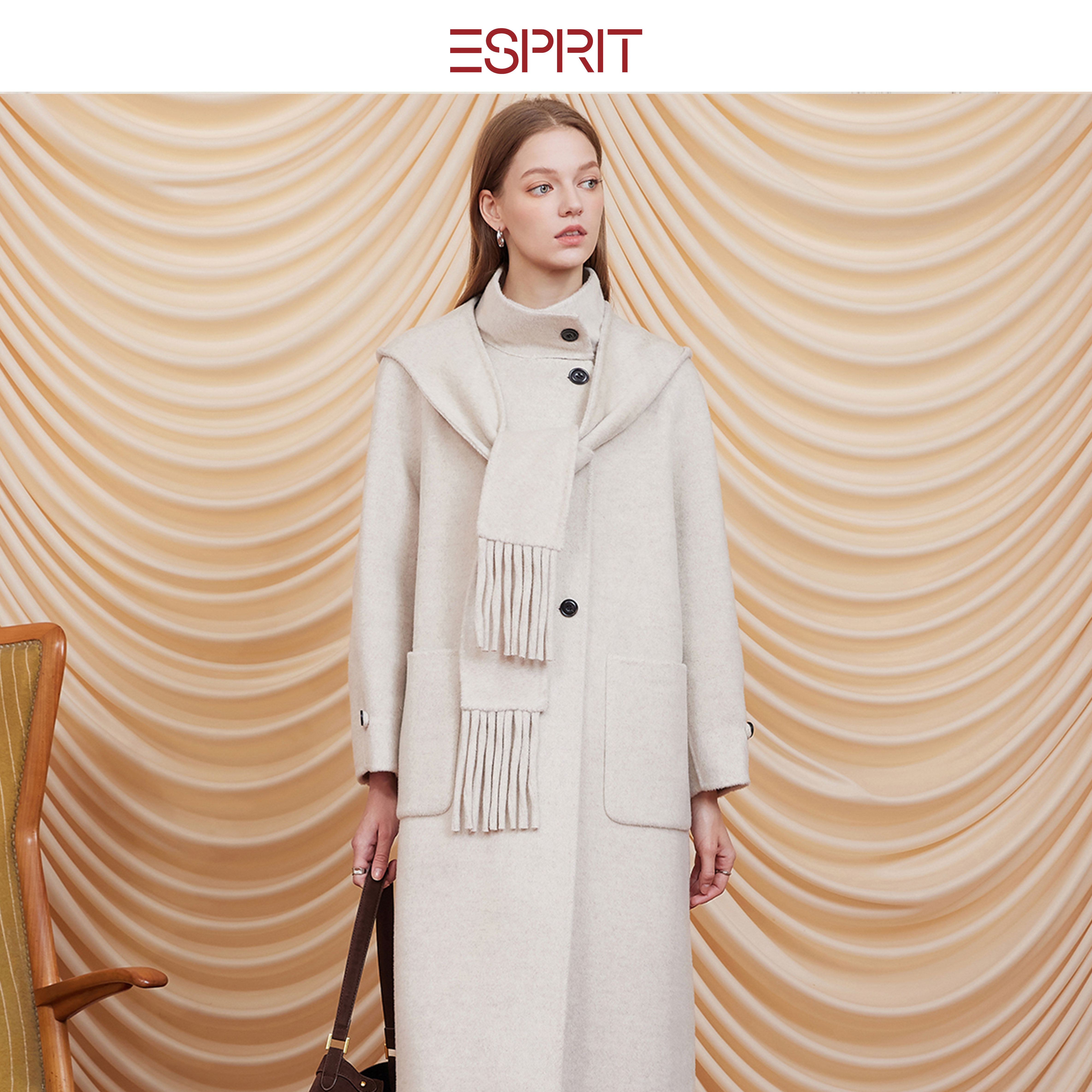 ESPRIT/埃斯普利特羊毛大衣