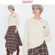 ESPRIT 埃斯普利特韩系翻领高级感女士百搭刺绣设计感针织衫 毛衣