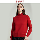 ESPRIT 保暖秋冬打底衫 埃斯普利特ESPRIT高领100%山羊绒套衫 长袖