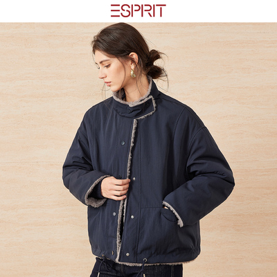 ESPRIT/埃斯普利特立领羊羔毛