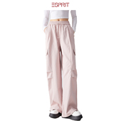 显瘦宽松长裤 ESPRIT 风高腰阔腿裤 女休闲裤 埃斯普利特美式 工装