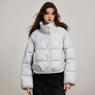 ESPRIT/埃斯普利特短款立领面包服羽绒服女冬季加厚小个子泡芙