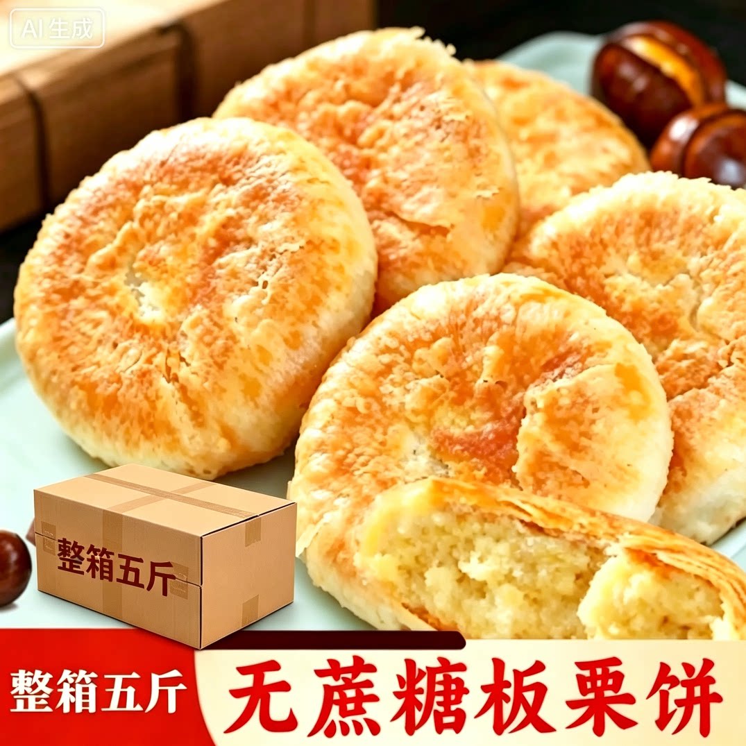 正宗香酥板栗饼老式无加蔗糖图片
