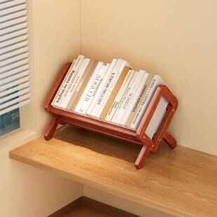 桌面书桌小型架床书柜桌上架收纳架书办简易飘窗台UHO置物实木头