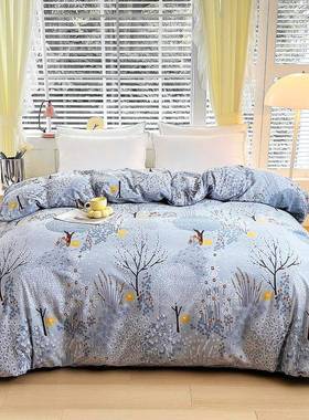 2025新款秋冬全被套棉加厚生态毛学磨生单被套GUX上纯棉被罩床用