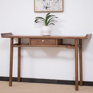 新中式条案实木靠墙wj-668玄关桌桌中堂供佛香案家条用台入户桌仿