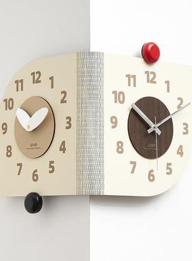 OZ双OOM屋准面转角W挂钟2TYOS51405新款客厅2简约拐角创意时钟装