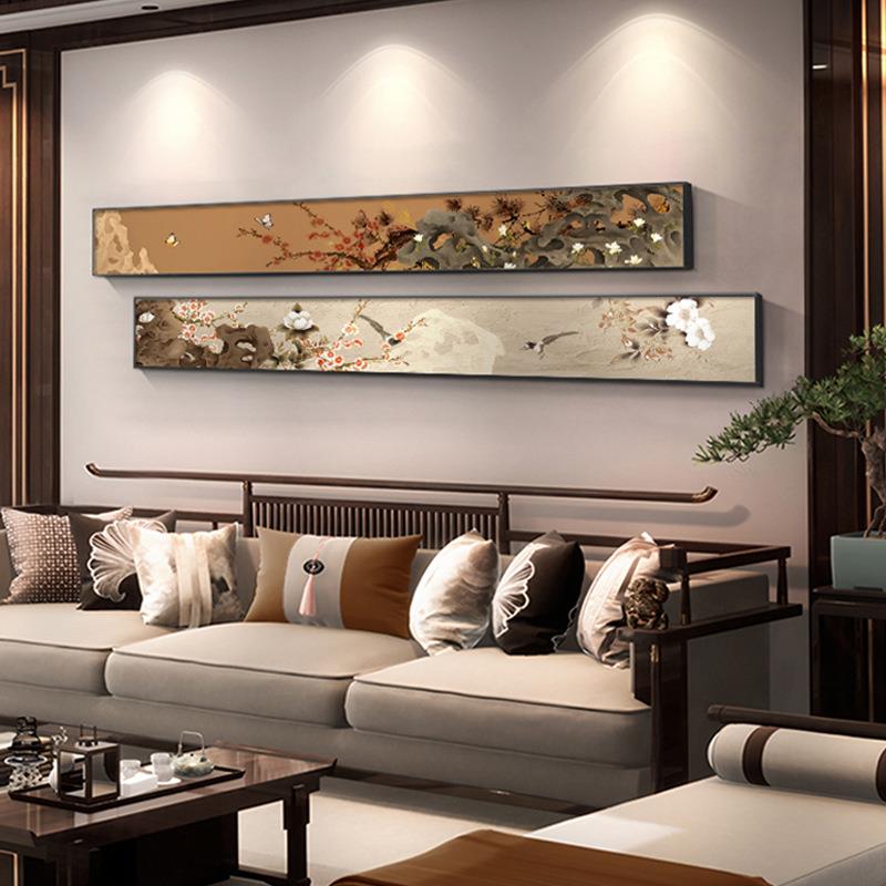 法式复主中古洋风极窄WNV长条横版客南古厅装饰画卧室挂画床头卧