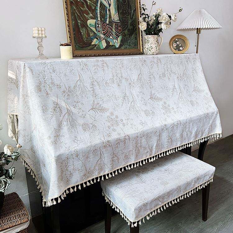 罩通用钢琴电法罩盖布式半清新现代简约全罩中古FS757715防尘钢琴