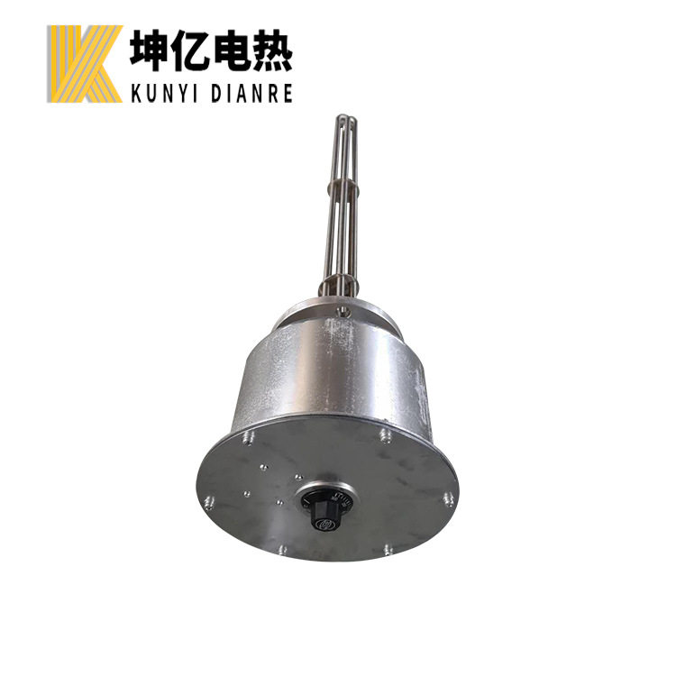 坤亿电热法兰式电加热管温控型法兰加热管液体气体加热管