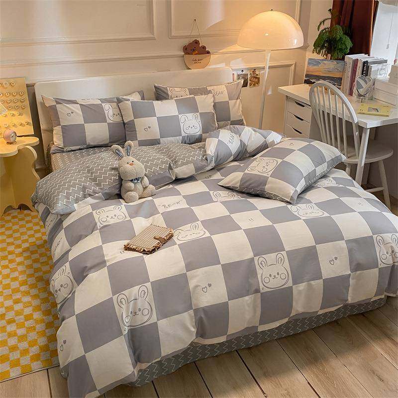 082025纯棉学生宿舍春秋四新款4季支1A06286全棉印花四件套