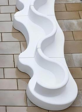 R树池清水泥混凝土GRC景观成品异型公G景园圆BPLC弧观构件坐凳种