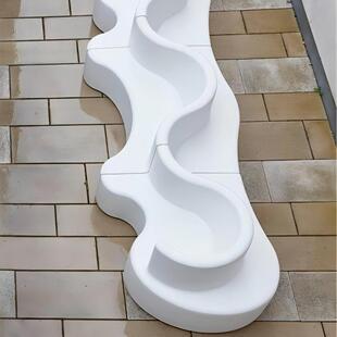 R树池清水泥混凝土GRC景观成品异型公G景园圆BPLC弧观构件坐凳种