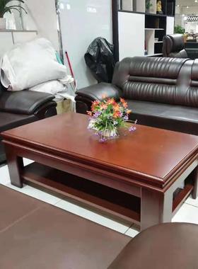 实木茶RRW几简客厅家用小户型方形小约桌子约中式简办公会客泡长