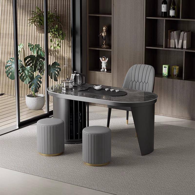 轻奢岩板茶台小茶桌用泡茶椅组合家阳台20桌25新款高端型一TPJ桌