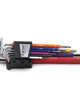 WEsD六O维度9pc注扳塑柄镜面957特长平头内角工业级钢制内六角汽